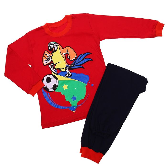 Пижама для мальчика, рост 116 см, цвет красный (арт. Пж-524/А-04_Д)