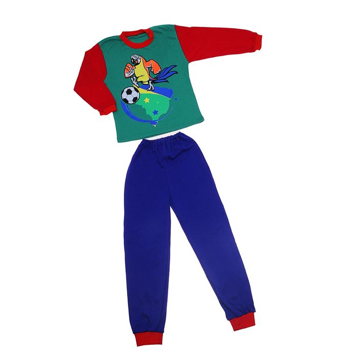 Пижама для мальчика, рост 116 см, цвет зелёный (арт. Пж-524/А-04_Д)