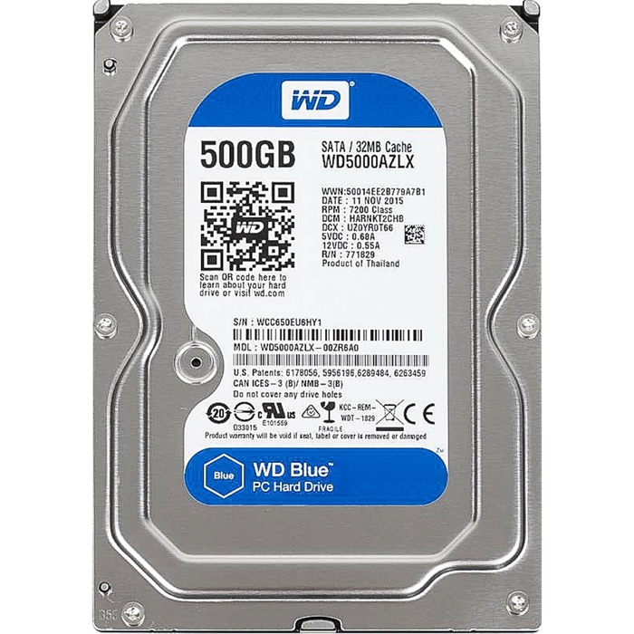 Жесткий диск WD Original SATA-III 500Gb WD5000AZLX Blue