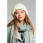 Шапка крупной вязки, белый, акрил 100% Шапка крупной вязки, белый, акрил 100%