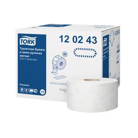Туалетная бумага для диспенсера Tork в мини рулонах мягкая (T2), 1214 листов
