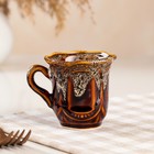 Чашка кофейная "Ажур", коричневая, керамика, 0.15 л - фото 6562315