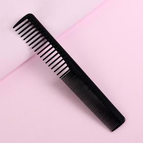 Расчёска комбинированная, скошенная, 17,7 × 3 см, цвет чёрный