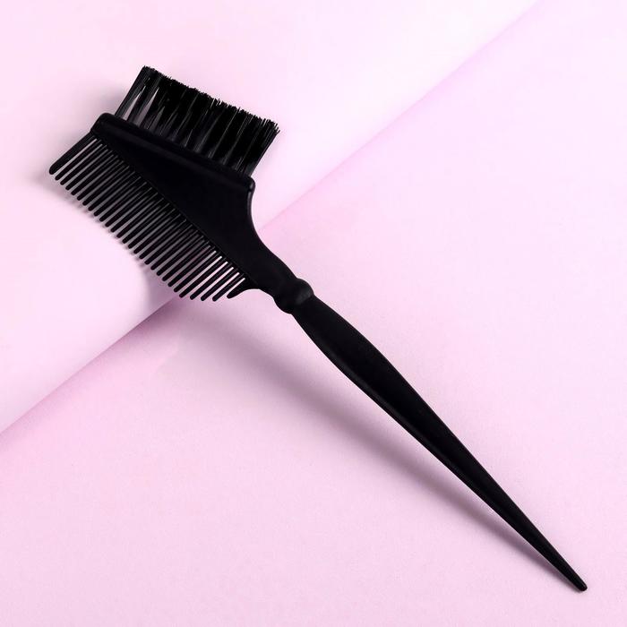 Расчёска для окрашивания, 22,5 × 7,5 см, цвет чёрный - фото 158121