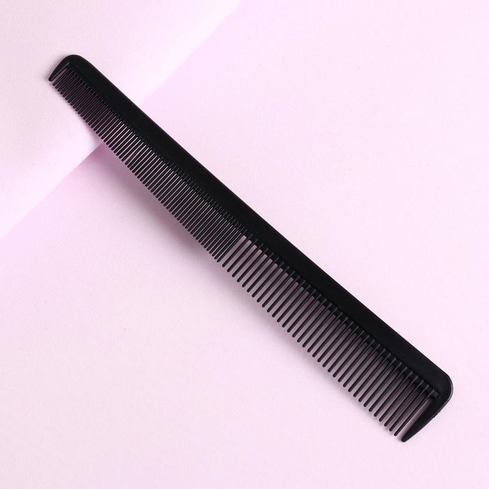 Расчёска комбинированная, скошенная, 18,7 × 3 см, цвет чёрный
