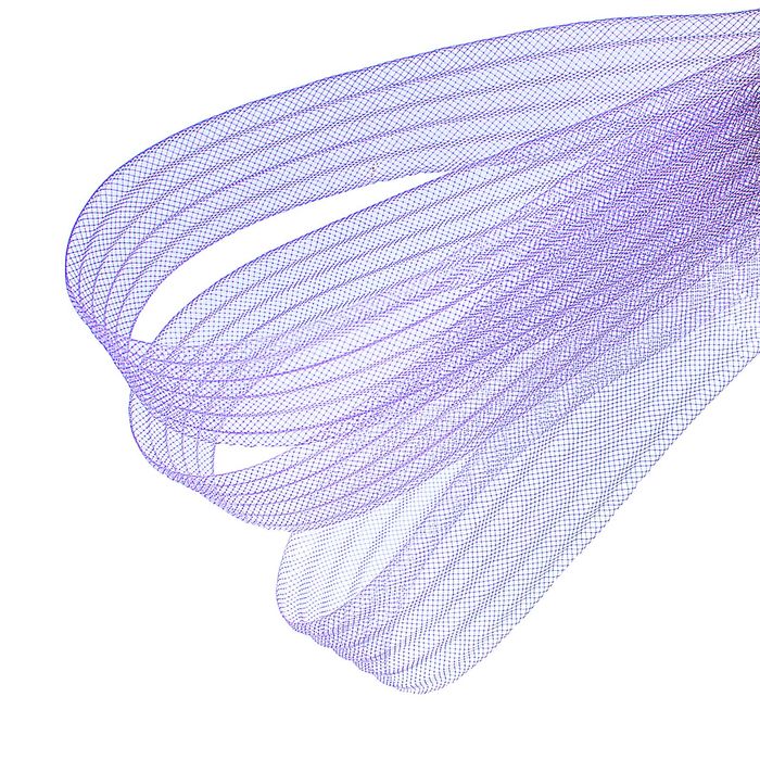 Регилин плоский, гофрированный, 44мм, 20±1м, цвет фиолетовый
