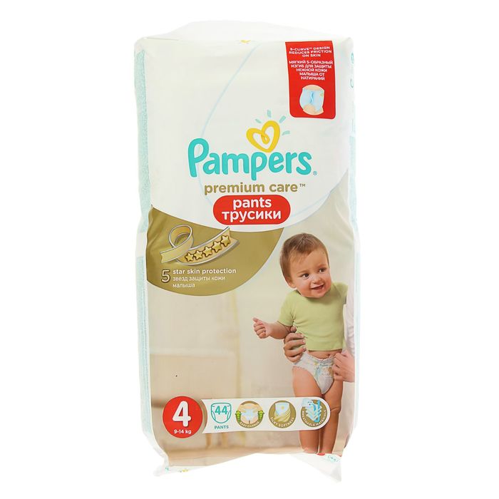 Подгузники-трусики «Pampers» Premium Care, Maxi, 9-14 кг, 44 шт/уп