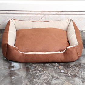 Лежанка-диван с двусторонней подушкой, 53 х 42 х 11 см, микс цветов