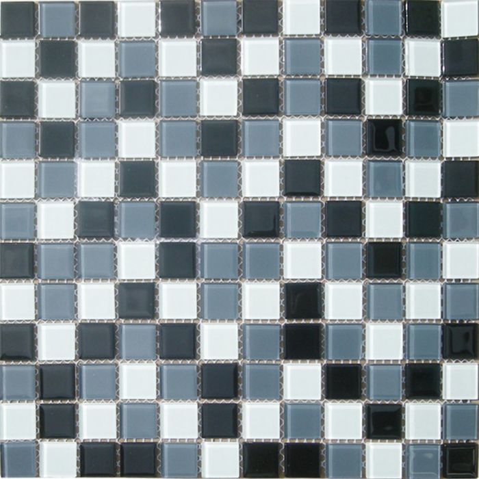 Mозаика стеклянная Elada Mosaic CB005, чёрно- белая, 327х327х4 мм