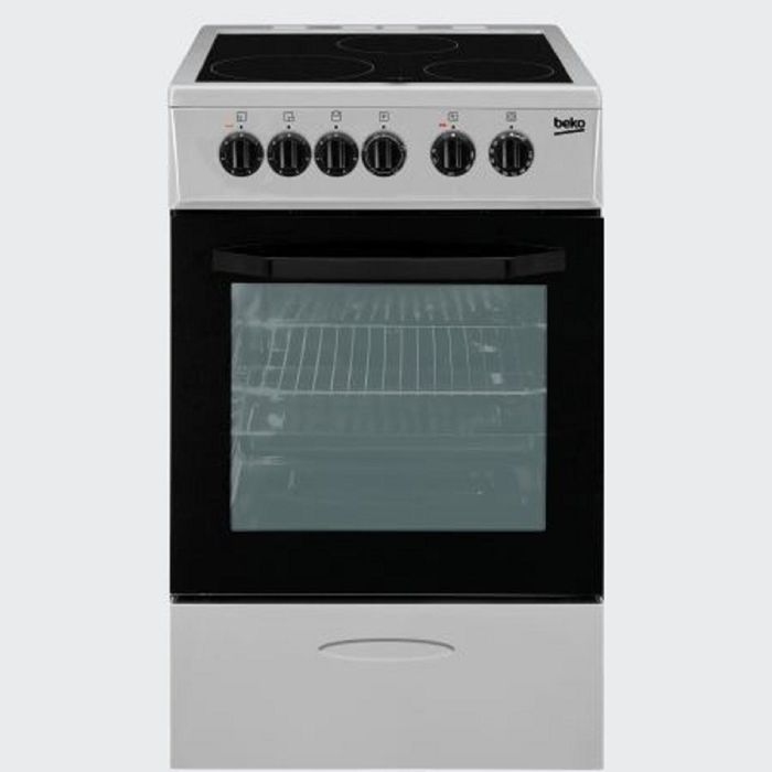 Плита электрическая Beko CSS48100GS, 3конф., 46 л, стеклокерамика, гриль, серая