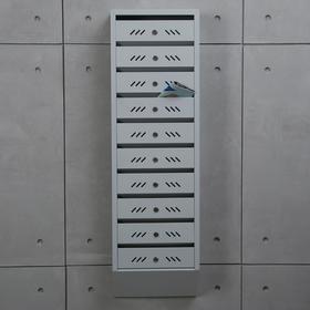 Ящик почтовый, многосекционный, 10 секций, с задней стенкой, серый