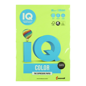 Бумага цветная А4 500 л, IQ COLOR, 80 г/м2, зеленый неон, NEOGN 1520947