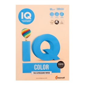 Бумага цветная А4 500 л, IQ COLOR, 80 г/м2, кремовый, SA24