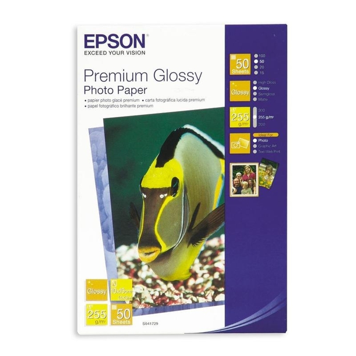 Фотобумага Epson Premium Photo 10x15,255г/м2,50л,глянцевая s041729