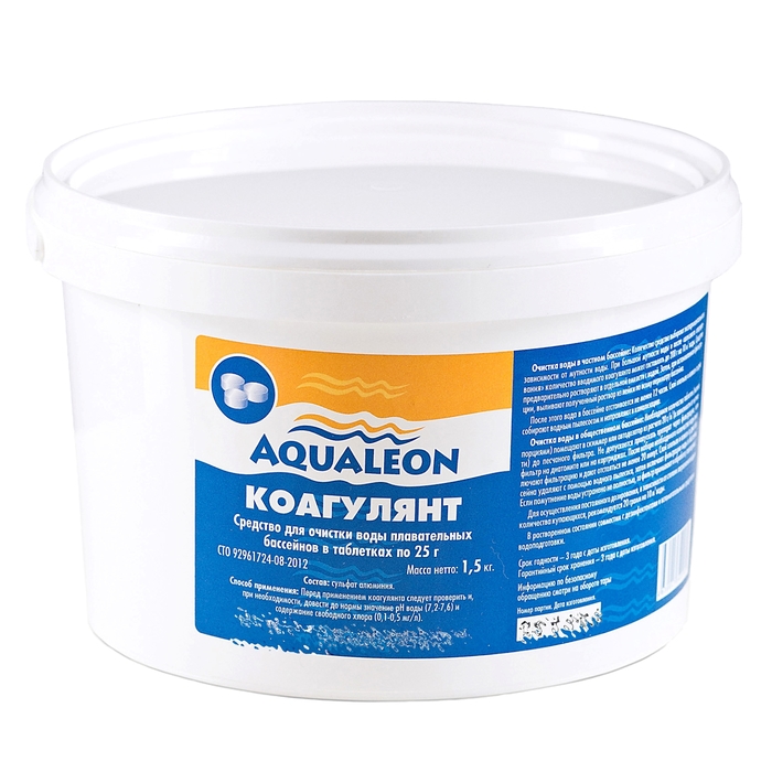 Коагулянт Aqualeon таб. 25 гр., 1,5 кг