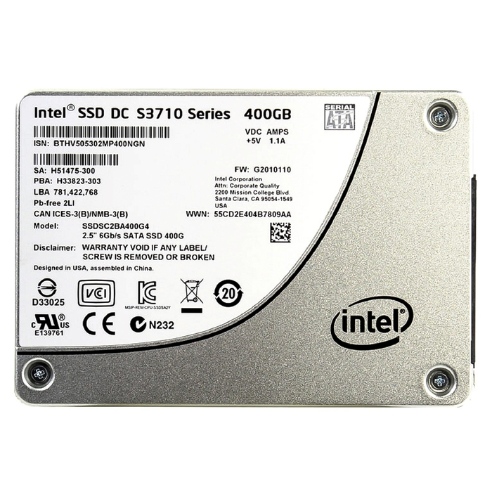 Накопитель SSD Intel Original SATA III 400Gb SSDSC2BA400G401 DC S3710