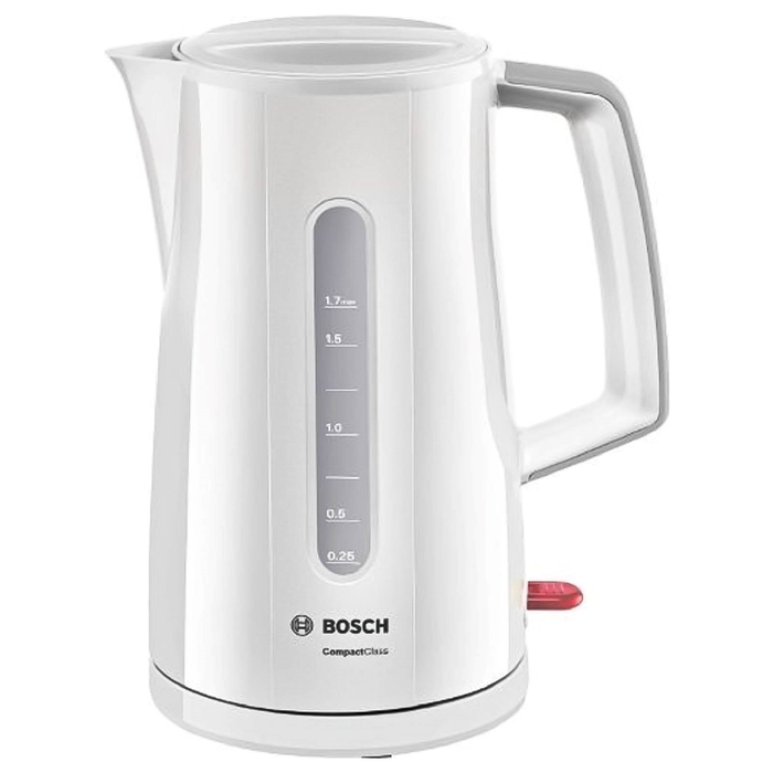 Чайник электрический Bosch TWK3A011, 2400 Вт, 1.7 л, белый