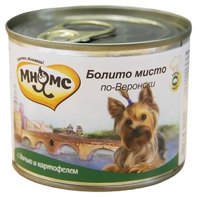 Влажный корм Мнямс "Болито мисто по-Веронски" для собак, дичь с картофелем, ж/б, 200 г