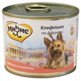 Влажный корм Мнямс "Клефтико по-Афински" для собак, ягненок с томатами, ж/б, 200 г