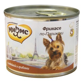 Влажный корм Мнямс "Фрикасе по-Парижски" для собак, индейка c пряностями, ж/б, 200 г