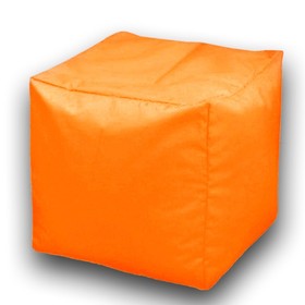 Пуфик Куб мини, ткань нейлон, цвет оранжевый люмин