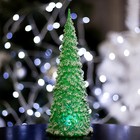 Игрушка световая "Снежная ёлочка" (батарейки в комплекте) 27 см, 1 LED, RGB. ЗЕЛЁНАЯ