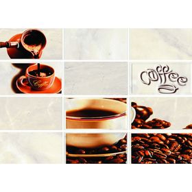 Вставка керамическая Latte LT2M301 Coffee 1, светло-бежевая, 250х350 мм