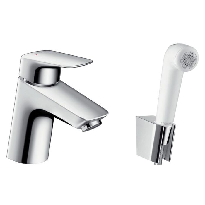 Смеситель для раковины Hansgrohe Logis 71290000, 70 мм, с гигиеническим душем