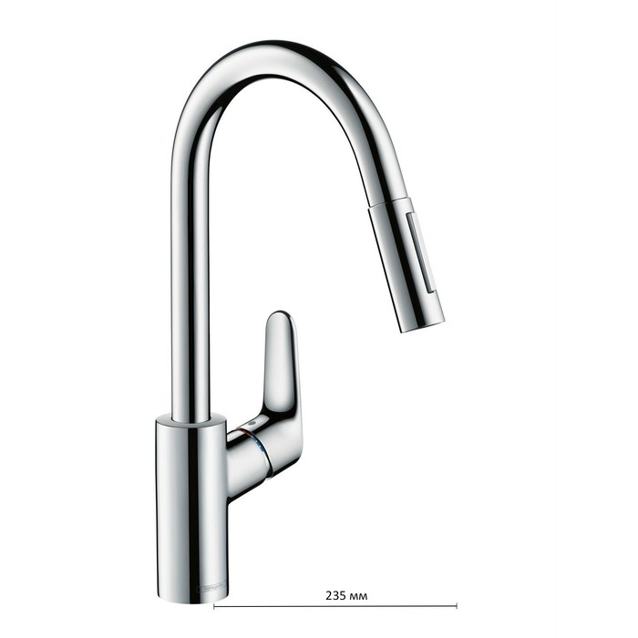 Смеситель Hansgrohe Focus 31815800 для кухни с выдвижным изливом