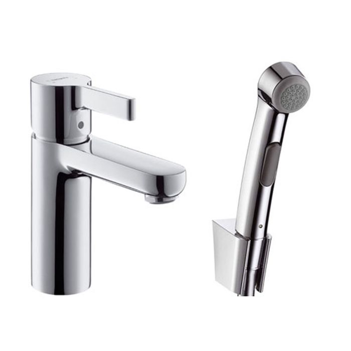 Смеситель для раковины Hansgrohe Metris S 31160000, с гигиеническим душем