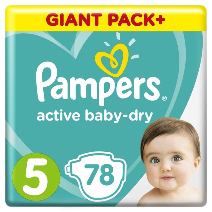 Подгузники Pampers Active Baby Junior 11–18 кг, 78 шт