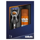 Подарочный набор Gillette Fusion ProGlide: Бритвенный станок + Гель для бритья
