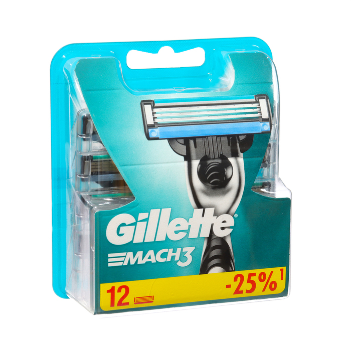 Сменные кассеты Gillette Mach 3, 12 шт
