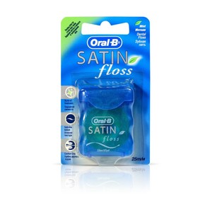 Зубная нить Oral-B Satin floss, с мятным вкусом, 25 м 1543904