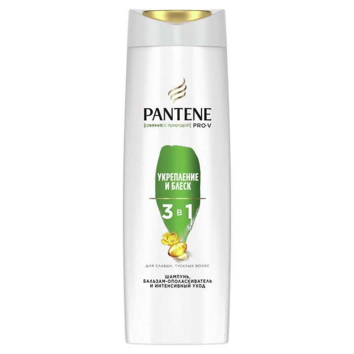 Шампунь Pantene 2в1 &quot;Слияние с природой&quot; - &quot;Укрепление и блеск&quot;, 360 мл