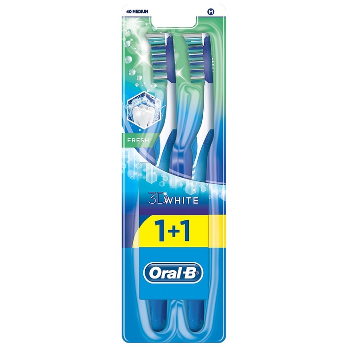 Зубная щётка Oral-В Advantage 3D White, мягкая 35, 2 шт