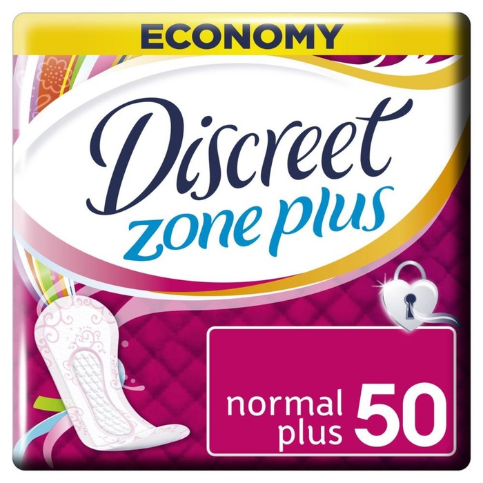 Прокладки ежедневные Discreet Plus Normal Plus Trio, 50 шт.