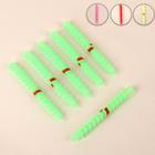 Spiral curlers with a clip, d=1.5 cm, 15cm, 6pcs, MIX color