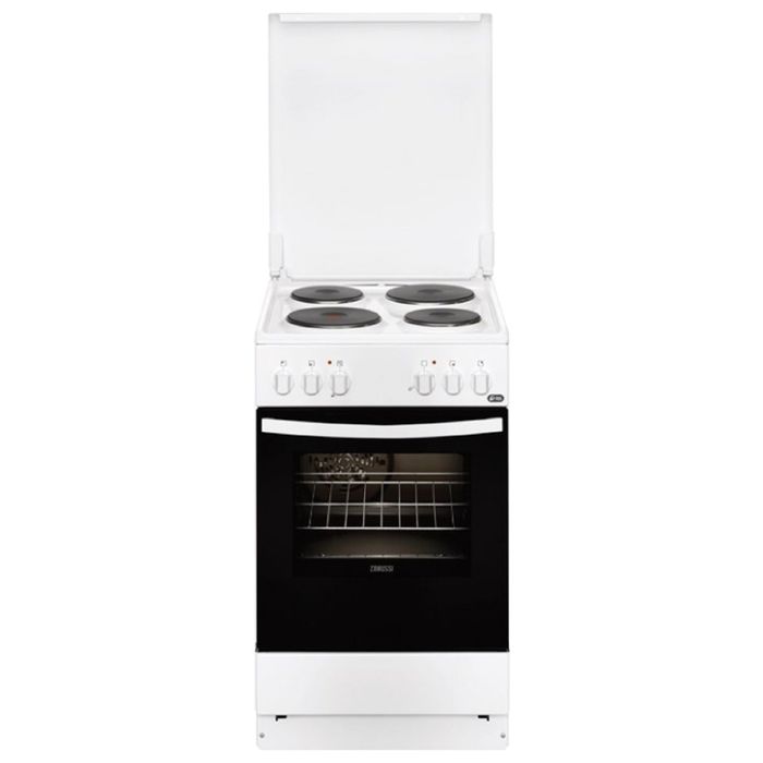 Плита электрическая Zanussi ZCE9550G1W, 4 конф., 56 л, эмаль, гриль, белая