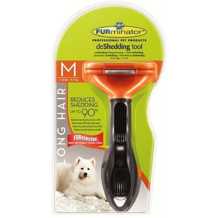 Фурминатор FURminator Long Hair Medium Dog, 7 см, для собак средних длинношерстных пород