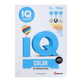 Бумага цветная А4 250 л, IQ COLOR Trend Mix 80 г/м2, 5 цветов по 50 л