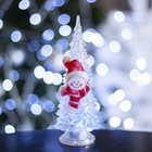 Игрушка световая "Ёлочка снеговик" (батарейки в комплекте) 18,5 см, 1 LED, RGB, ПРОЗРАЧНАЯ