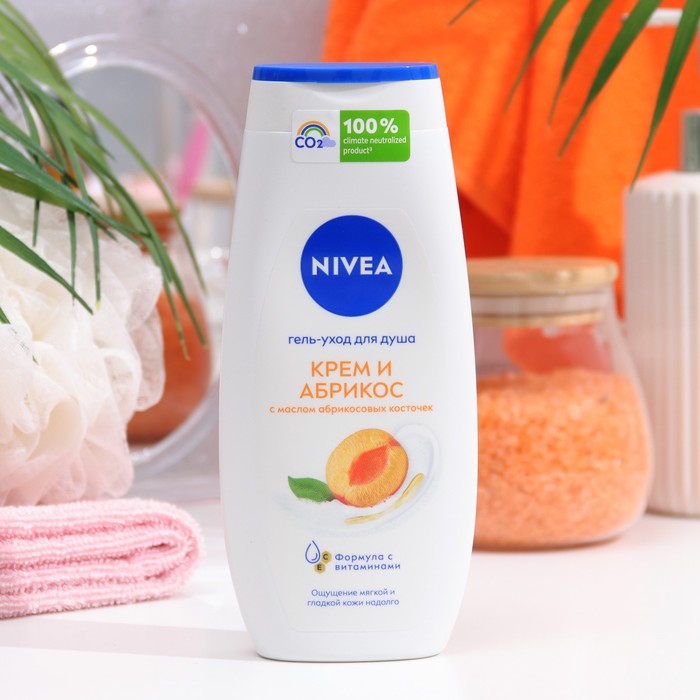 Крем-гель для душа Nivea &quot;Крем абрикос&quot;, 250 мл