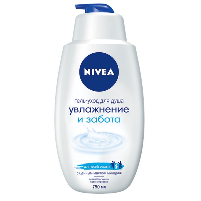 Гель для душа Nivea &quot;Увлажнение и забота&quot;, 750 мл