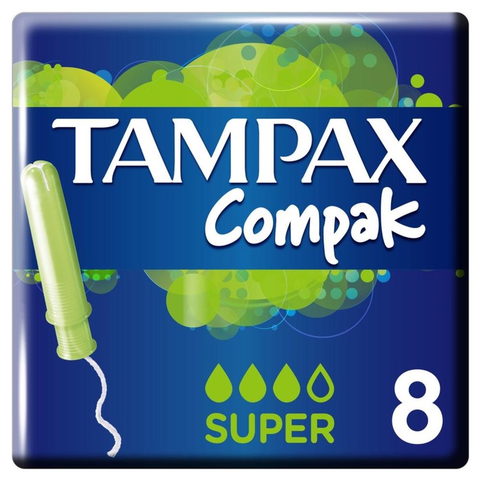 Тампоны «Tampax» Compak Super Single, с аппликатором, 8 шт