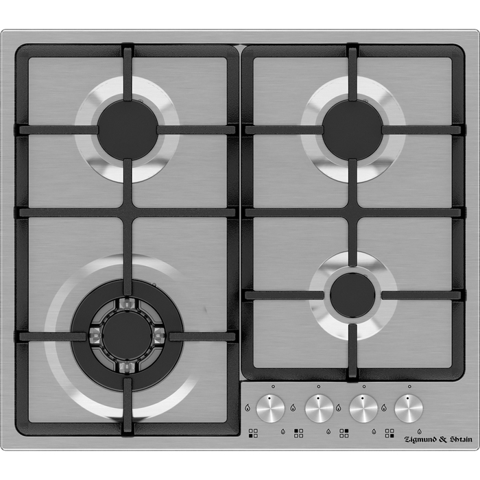 Варочная поверхность Zigmund &amp; Shtain  GN 88.61 S, газовая, 4 конфорки, серебристый