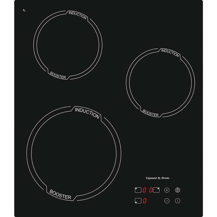 Варочная поверхность Zigmund &amp; Shtain CIS 029.45 BX, электрическая, 3 конфорки, черный