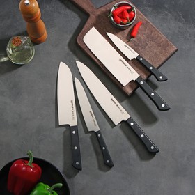 Набор кухонных ножей Hаrаkiri, 5 шт: лезвие 9,9 см, 15 см, 16,1 см, 16,5 см, 18,5 см, сталь аUS-8