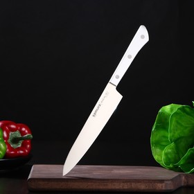 Нож кухонный универсальный, Samura Harakiri, лезвие 15 см, белая рукоять, сталь AUS-8