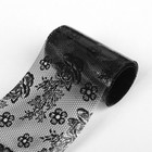 Transfer foil for nail design "Lace", 4х50см, color: transparent/black